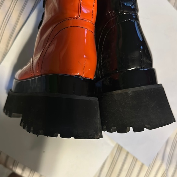 Dolls Kill Black and Orange Women's Boots 6 - Picture 9 of 16